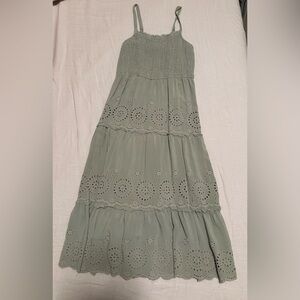 Sage green maxi dress
